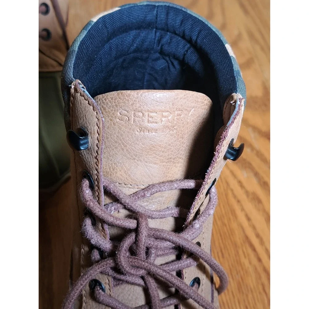Sperry Men's Brewster Waterproof Ankle Lace-up Duck Boots 9.5 Memory Foam
